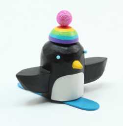 Penguin On A Snowboard - thumbnail 1