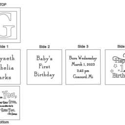 Personalized 1st Birthday Maple Wood Block - Custom Engraved Keepsake - thumbnail 3
