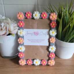 Colourful 3D Resin Daisy Flatback Photo Frame 4 X 6 Inches - thumbnail 3