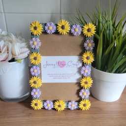 Colourful 3D Resin Daisy Flatback Photo Frame 4 X 6 Inches - thumbnail 2