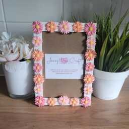 Colourful 3D Resin Daisy Flatback Photo Frame 4 X 6 Inches - thumbnail 3