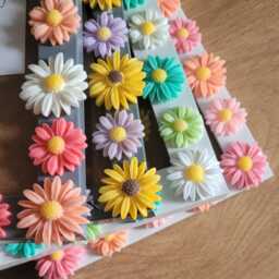 Colourful 3D Resin Daisy Flatback Photo Frame 4 X 6 Inches - thumbnail 1