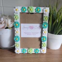 Colourful 3D Resin Daisy Flatback Photo Frame 4 X 6 Inches - thumbnail 2