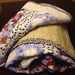 Cozy Polar Bear Penguin Cristmas Quiled Throw - thumbnail 2