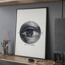 Human Eye Print, Scientific Graphic Art Poster, Modern Medical Canvas, Museum Exhibition Wall Decor, Isaac Weissenbruch Reproduction - thumbnail 2