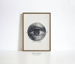 Human Eye Print, Scientific Graphic Art Poster, Modern Medical Canvas, Museum Exhibition Wall Decor, Isaac Weissenbruch Reproduction - thumbnail 1