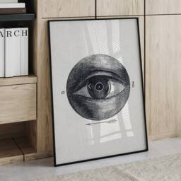 Human Eye Print, Scientific Graphic Art Poster, Modern Medical Canvas, Museum Exhibition Wall Decor, Isaac Weissenbruch Reproduction - thumbnail 3