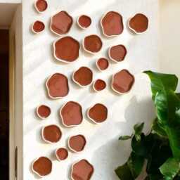 Handmade Ceramic Wall Art 3D Abstract Tile Sculpture - thumbnail 3