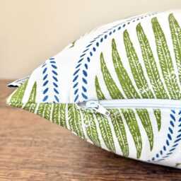 1709. Penelope Olive Green Handmade 100% Cotton Cushion Cover, Various Sizes - thumbnail 3