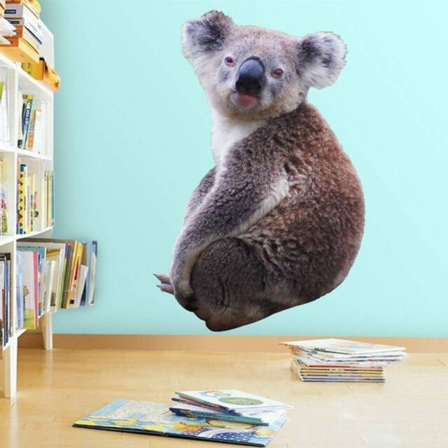 Koala Decal - Sticker Bear Wall Peel & Stick Animal Reusable Fabric Material Vwaq-Pas23 - image 1