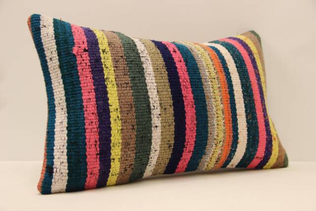 Throw Pillow, Sofa 12x20 in 30x50 cm, Vintage Kilim Pillow, Home Cushion Cover Boho Pillow Throw Koef-648 - image 1