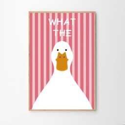 What The Duck Art Canvas Poster, Cartoon Wall Art, Funny Aesthetic Decor, Retro Home Printed Gift - thumbnail 2