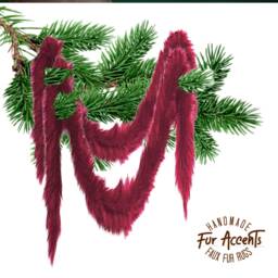 Faux Fur Christmas Garland - Handmade Holiday Swag