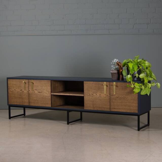 Dark Oak Tv Stand, Wood Sideboard, Unit, Media Unit - Koda - image 1