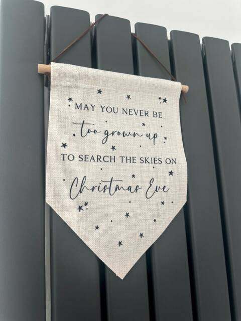 Christmas Eve Sky Search Flag Kids Room Banner Decoration - image 1