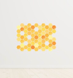 Peel & Stick Honeycomb Decoration , Hexagon Wall Art Bee Decal Stickers Living Room Decor Bedroom Aesthetics - thumbnail 1