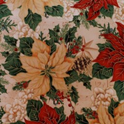 12x12 Christmas Poinsettia Accent Pillow - thumbnail 2