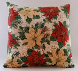 12x12 Christmas Poinsettia Accent Pillow