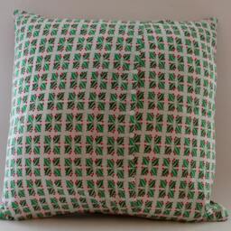 12x12 Christmas Poinsettia Accent Pillow - thumbnail 3