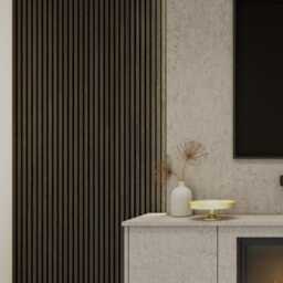 Media Wall Package - 2M Floor Standing Unit 40' Electric Fire Tv Panel - thumbnail 4