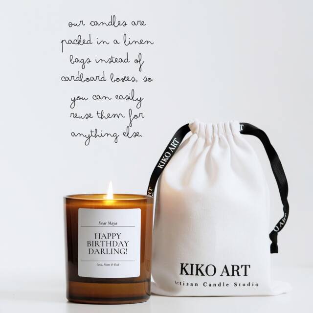Soy Sandalwood & Amber 20Cl/30Cl Amber Refillable Glass Jars Perfect Gift Candle For Her Birthday Personalised Gifts - image 1