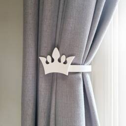 Replaceable Tiara Crown Curtain Holdbacks/Tiebacks 3D Printed Plastic - Set Of Left & Right - thumbnail 2