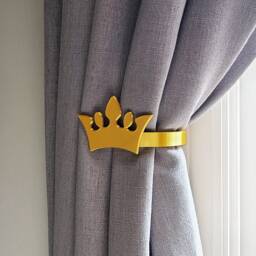 Replaceable Tiara Crown Curtain Holdbacks/Tiebacks 3D Printed Plastic - Set Of Left & Right