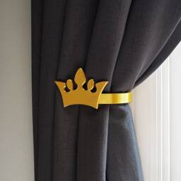 Replaceable Tiara Crown Curtain Holdbacks/Tiebacks 3D Printed Plastic - Set Of Left & Right - thumbnail 3