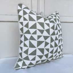 Cushions Made in Fermoie Circus Green Cotton Cushion Pillow Throw Cover - thumbnail 3