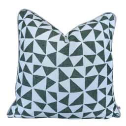 Cushions Made in Fermoie Circus Green Cotton Cushion Pillow Throw Cover - thumbnail 2