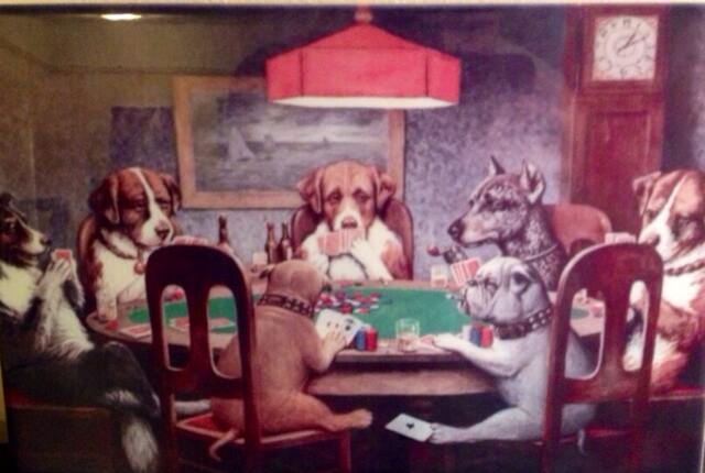 "Poker Game Ceramic Wall Art Tile, 8"" By 12" - image 1