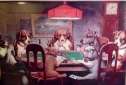 "Poker Game Ceramic Wall Art Tile, 8"" By 12" - thumbnail 1