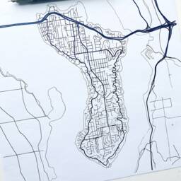 Mercer Island Washington Map Watercolor Wash - Art Print Seattle Lake Wedding Wall Bellevue Realtor Moving Gift - thumbnail 4
