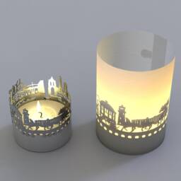 Borkum Skyline Shadow Play - Island Souvenir Gift Tube - thumbnail 3