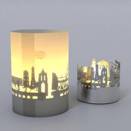 Borkum Skyline Shadow Play - Island Souvenir Gift Tube - thumbnail 4
