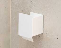 White Toilet Paper Holder, Modern Minimalist Bathroom Storage, No Drilling Toilet Roll Currato