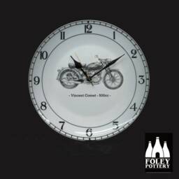cmc Vincent Comet 500Cc Single - Classic Motorbike Illustrated Fine Bone China Clock - thumbnail 2