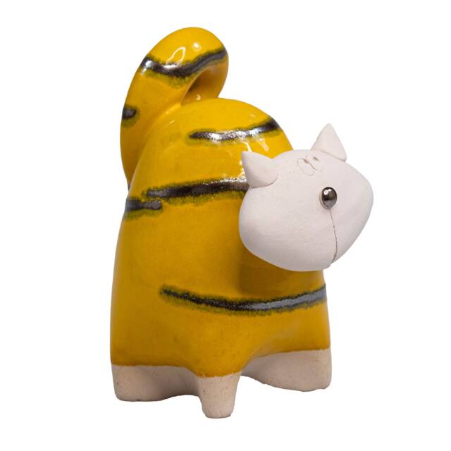 Chunky Cat Figurine Quirky Home Decor Accent - Various Colours - image 1