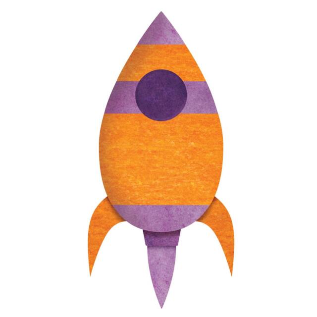 Rocket Decal Sticker For Space Or Transportation Wall Mural - image 1