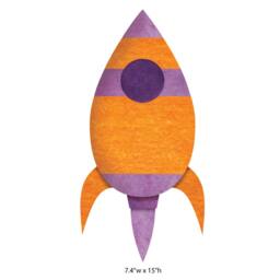 Rocket Decal Sticker For Space Or Transportation Wall Mural - thumbnail 2