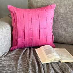 "Faux Suede Textured Pintuck Throw Pillow Cover, 16""x16" - thumbnail 2