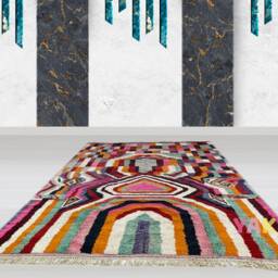 Yakiti - 12X15Ft Moroccan Rug, Beni Ourain Area Modern Wool Living Room Beniourain Handmade Soft Carpet, 364 cm X 474 - thumbnail 3