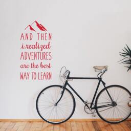 Adventure Awaits Vinyl Wall Decal - Mountain Wanderlust Quote - thumbnail 1