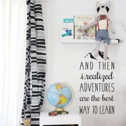 Adventure Awaits Vinyl Wall Decal - Mountain Wanderlust Quote - thumbnail 2
