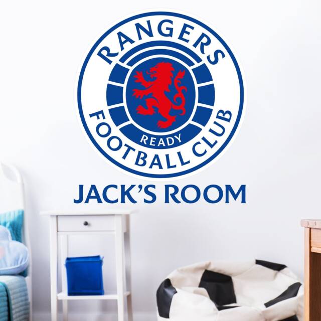 Rangers Football Club Personalised Crest Wall Sticker Art - image 1