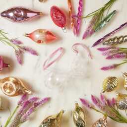 Pink Waves Glass Bauble Ornament, Handblown Charm, Handmade Christmas Decor - thumbnail 4