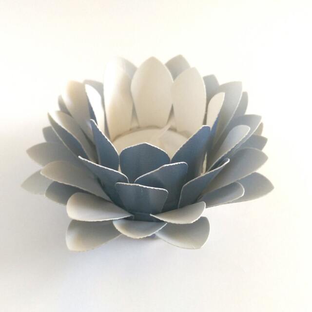 Paper Lotus Lantern -Metallic Blue - image 1