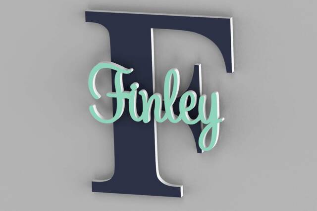 Nursery Decor Baby Boy Name Sign Personalized Wall Art Letters & Plaque For Shower Gift - image 1
