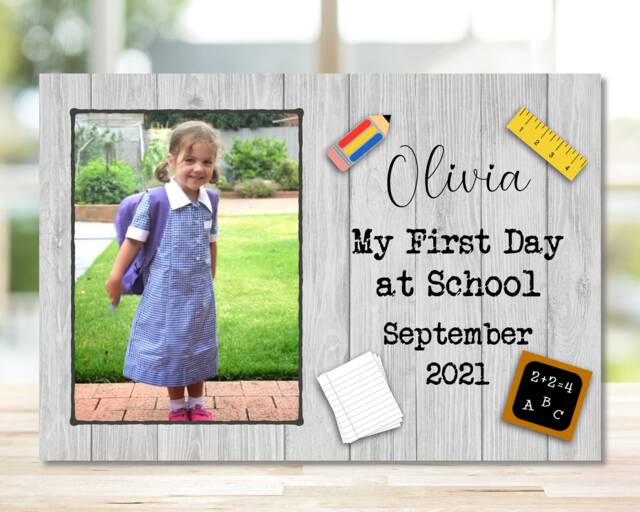 1st Day At School Gift, First Preschool, Kindergarten Playgroup Nursery Frame Photo Frame, Keepsake - image 1