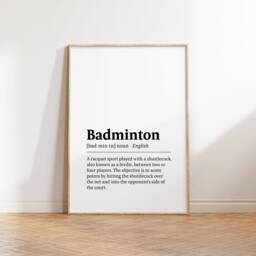 Badminton Print Poster Set - Of 3 Posters - Watercolour Art Painting Decoration Decor Wall Gifts Artwork - thumbnail 3